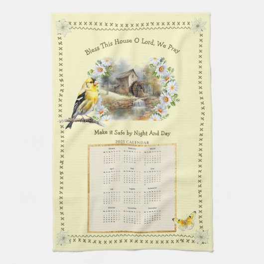 2025 Calendrier Serviette Cuisine Maison de prière (Vertical)