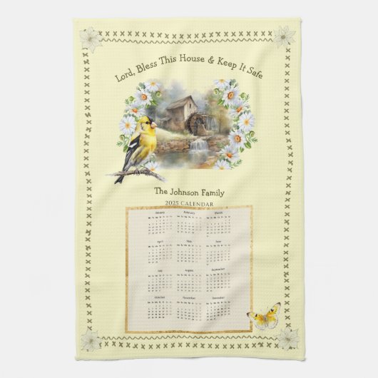 2025 Calendrier Serviette Cuisine Maison de prière (Vertical)