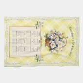 2025 Calendrier Serviette Jaune Daisy Don de Dieu (Horizontal)