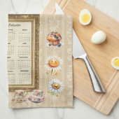 2025 Calendrier Serviette samedi matin Thé heure (Quart Plié)