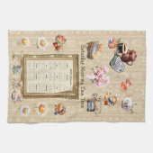 2025 Calendrier Serviette samedi matin Thé heure (Horizontal)