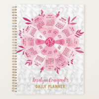 2025 Calendrier Unique Boho Rose Flower Nom person