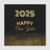 2025 - carte magnétique artistique dorée et noire (Devant)