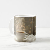 2025 Célébration Café Mug - Nouvel An Festif Des (Devant gauche)