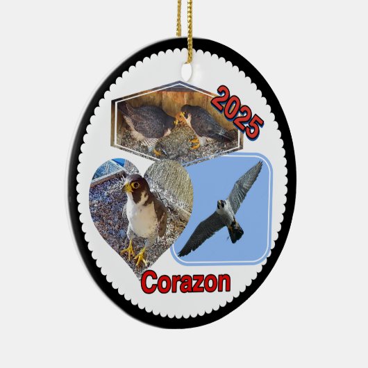 2025 Ceramic Circle Ornament Corazon (Rechts)