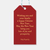 2025 Chinees Nieuwjaar van de Slang Modern Rood Cadeaulabel (Achterkant)