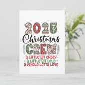 2025 Christmas Crew Family Matching Outfit Xmas Kaart (Staand voorkant)