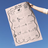 2025 Coquette Roze Agenda Poster