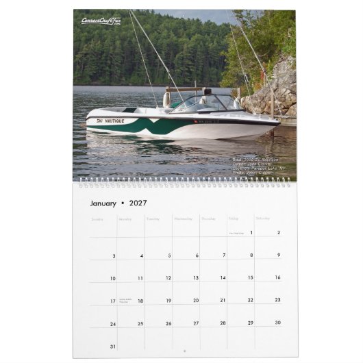 2025 CorrectCraftFan jaarkalender Kalender (Jan 2027)