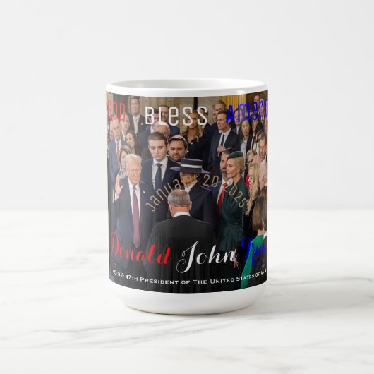 2025 Donald Trump legt eed af op Kantoor Koffiemok (Center)