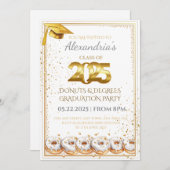 2025 Donuts and Degrees Afstuderen Uitnodiging (Voorkant / Achterkant)