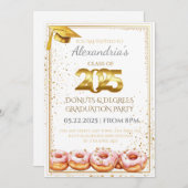 2025 Donuts and Degrees Afstuderen Uitnodiging (Voorkant / Achterkant)