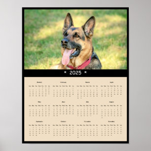 2025 Duitse Herder Muur Kalender Poster