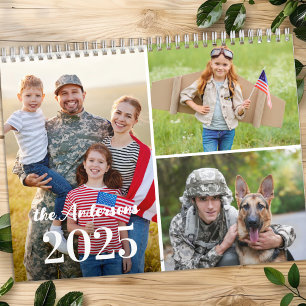 2025 Eenvoudige Custom Photo Collage Familie 12 Ma Kalender