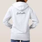 2025 Elegant Zwart-wit Custom Afstuderen Hoodie (Achterkant)
