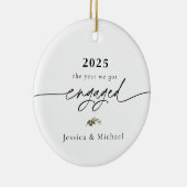 2025 Engaged Ornament | Modern Photo Keepsake (Rechts)