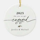 2025 Engaged Ornament | Modern Photo Keepsake (Voorkant)