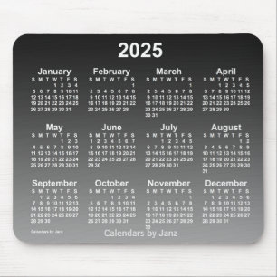 2025 Faded zwarte agenda van Janz-Muismat Muismat