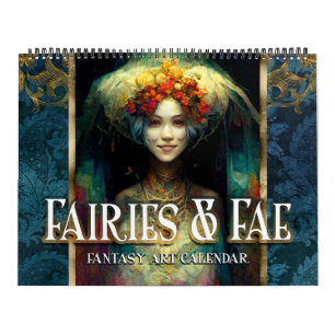 2025 Fairies & Fae 3 Fantasy Kunstkalender Kalender