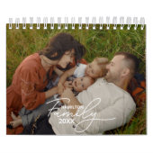2025 Familie Aangepaste Foto Chic Script Kalender (Hoes)