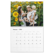 2025 Familie Aangepaste Foto Chic Script Kalender (Feb 2026)