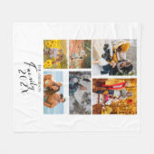 2025 Familie Aangepaste Fotocollage Fleece Deken (Voorkant (Horizontaal))