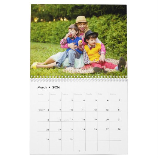2025 Familiefoto Sentimenteel Modern Elegant Kalender (Mar 2026)