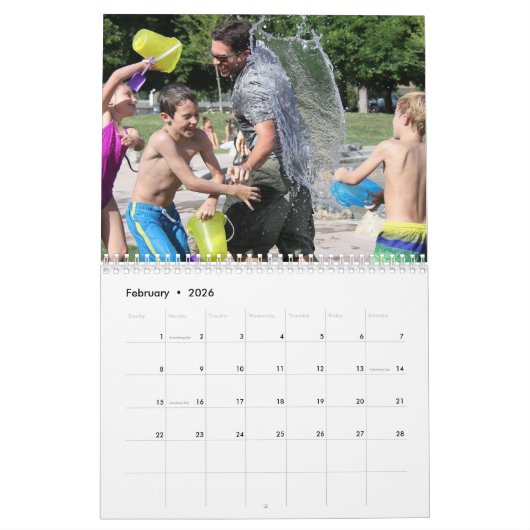 2025 Familiefoto Sentimenteel Modern Elegant Kalender (Feb 2026)