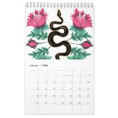 2025 Floral Chinese maan Nieuwjaar van de slang Kalender (Jan 2026)