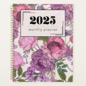 2025 Floral Line Art Monthly Planner (Devant)