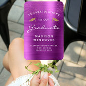 2025 Foto Magenta Brushed Metal Afstuderen Handwaaier