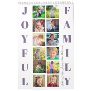 2025 Fotocollage Familie Eenvoudige creëer Uw Eige Kalender