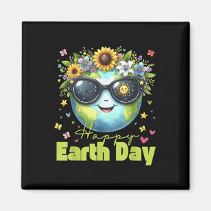 2025: Funny Earth Day – Red de planeet Schattigee Magneet
