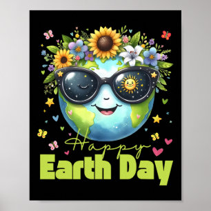 2025: Funny Earth Day – Red de planeet Schattigee Poster