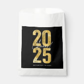 2025 Gold Typography Modern Nieuwjaar Bedankzakje (Voorkant)