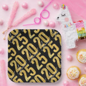 2025 Gold Typography Nieuwjaarsfeest Papieren Bordje (Feest)