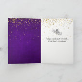 2025 Gouden Afstuderen Laurel Krans op Paarse Kaart (Binnen)