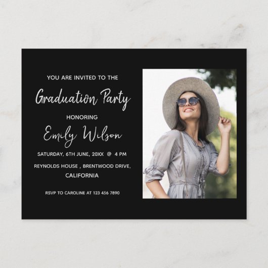 2025 GRAD Two Photo Graduation Party Invitation (Dos)