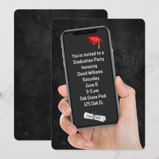 2025 Graduation Party Tekstbericht Kaart (Voorkant / Achterkant)