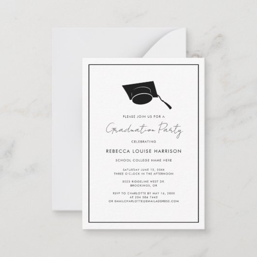 2025 Graduation Photo Script Grad Party Invitation (Devant)