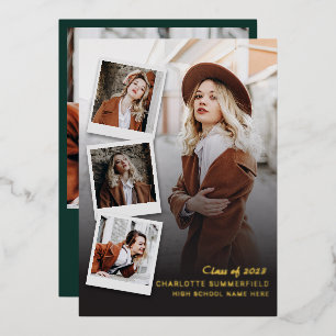 2025 Graduation Photos Grad Gold Foil Faire-part