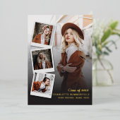 2025 Graduation Photos Grad Gold Foil Faire-part (Debout devant)