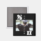 2025 Graduation Typographie Gras Photo Magnet (Recto/Verso)