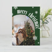 2025 Green Retro Joyeux Noël Glitz Carte photo (Debout devant)