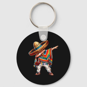 2025 Happy Party Mexicaanse jongen Dabbing Poncho  Sleutelhanger