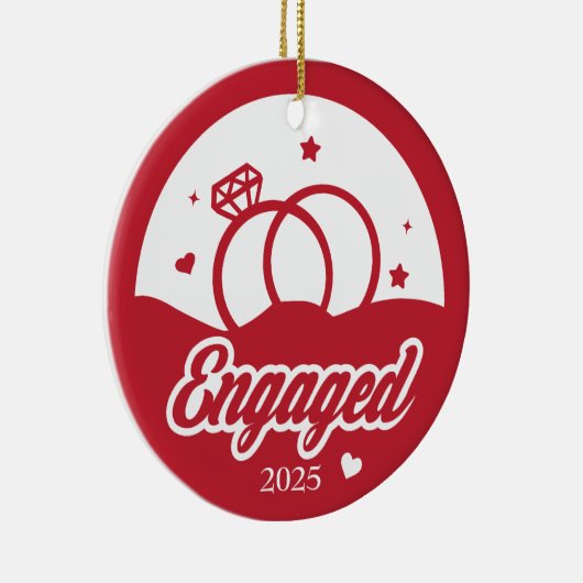 2025 Het begin van Forever Personalized Keramisch Ornament (Rechts)