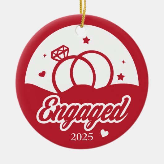 2025 Het begin van Forever Personalized Keramisch Ornament (Voorkant)