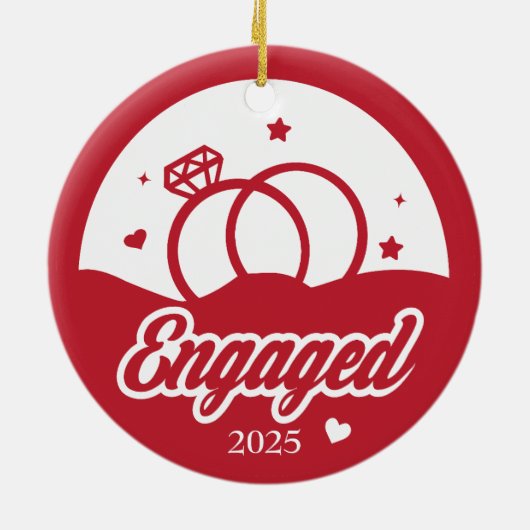 2025 Het begin van Forever Personalized Keramisch Ornament (Achterkant)