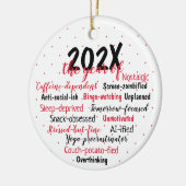 2025 het jaar van aangepaste teksten keramisch ornament (Links)