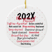 2025 het jaar van aangepaste teksten keramisch ornament (Achterkant)